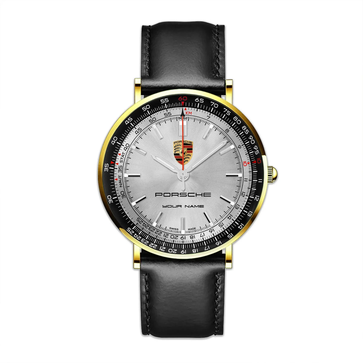 Personalized Pors Luxury Quartz Leather Watch