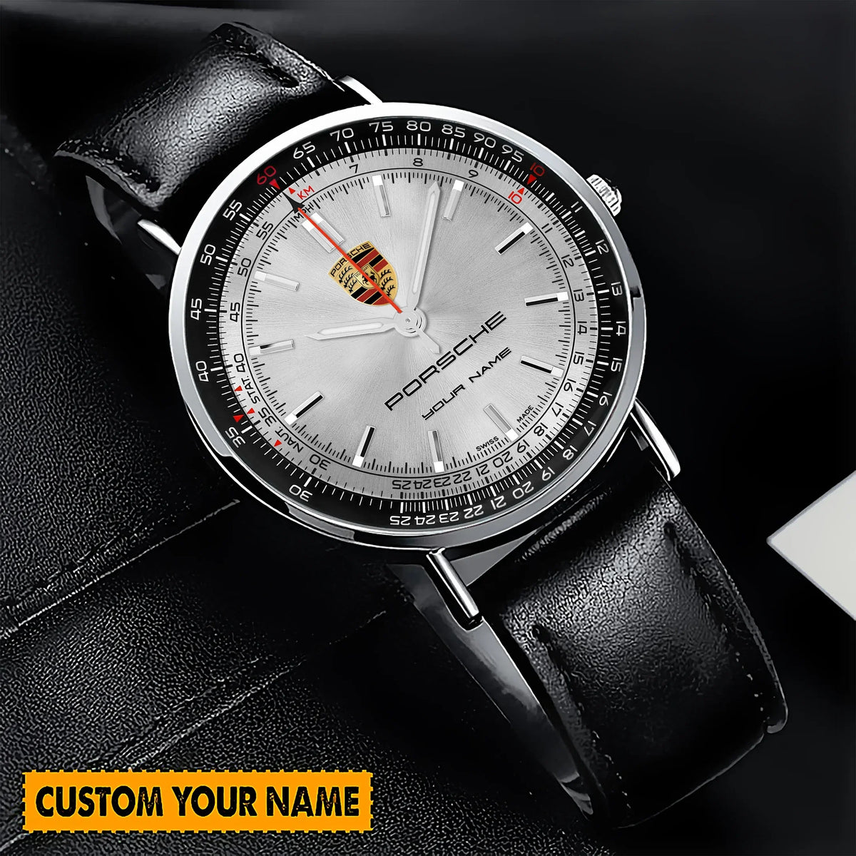 Personalized Pors Luxury Quartz Leather Watch