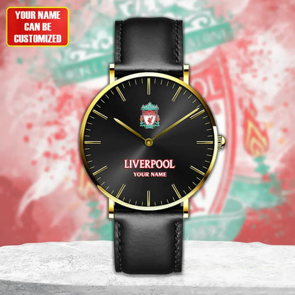 Personalized Liverpool Quartz Leather Watch