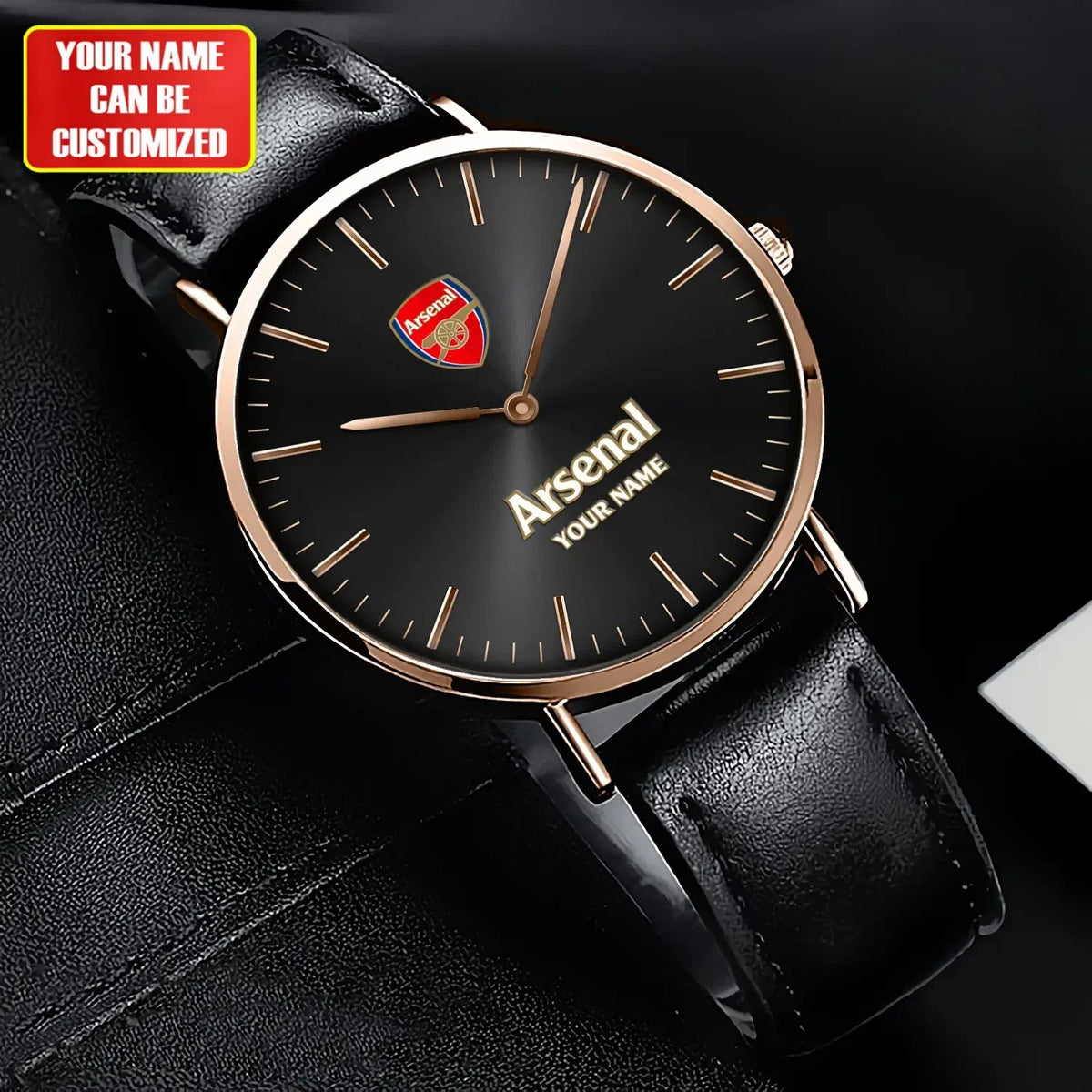 Personalized Arsenal Quartz Leather Watch