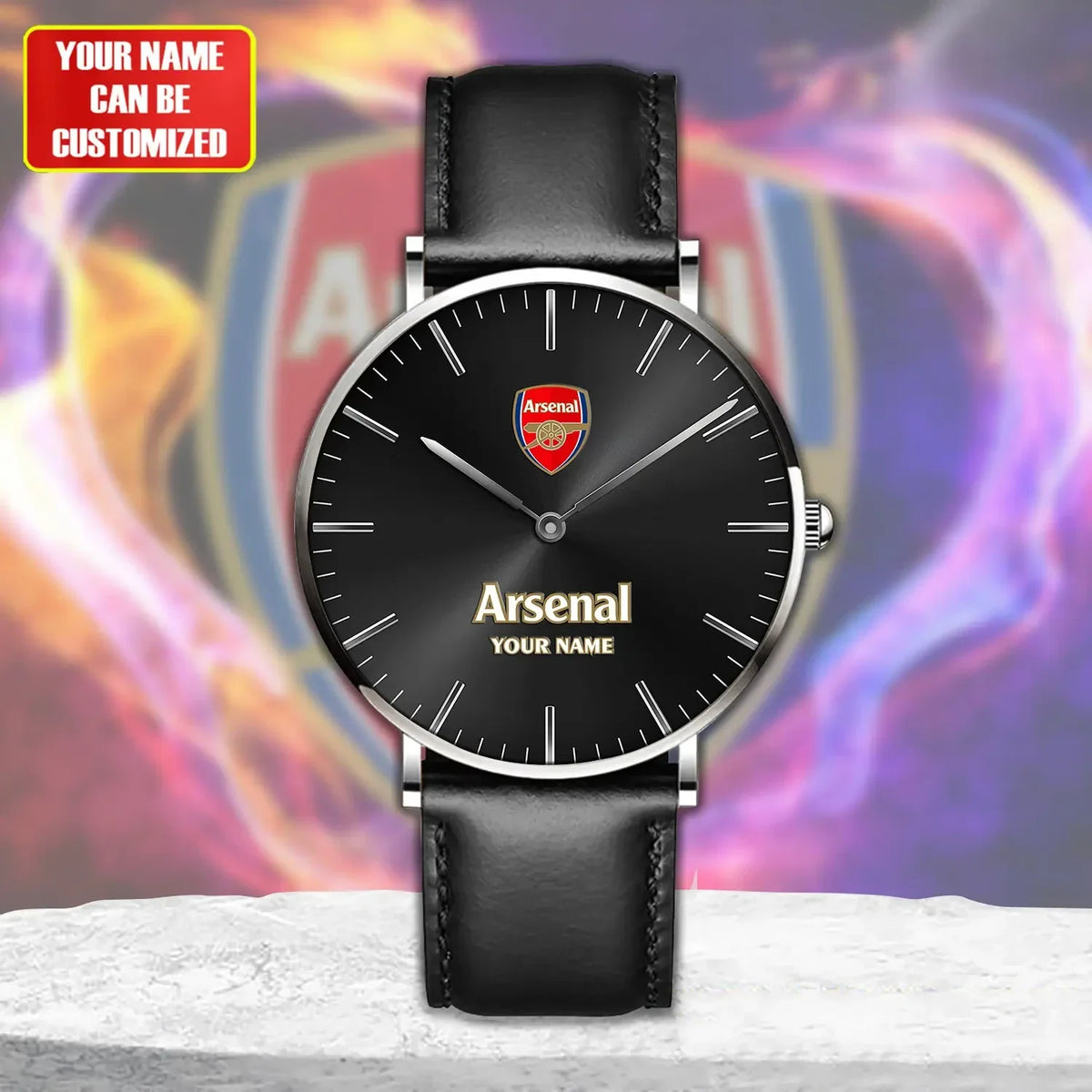 Personalized Arsenal Quartz Leather Watch