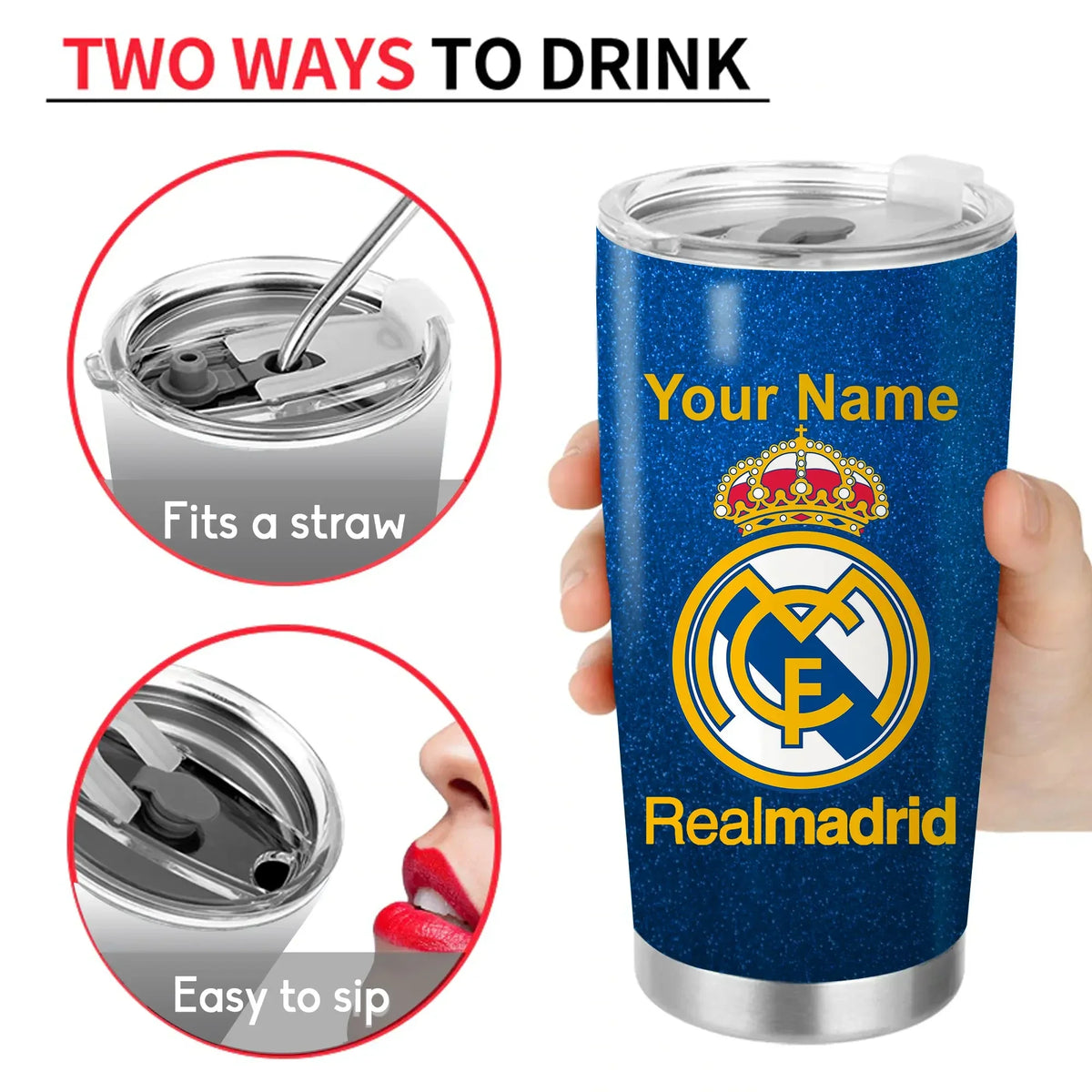 Personalized Real Stainless Tumbler 20oz 30oz Cup