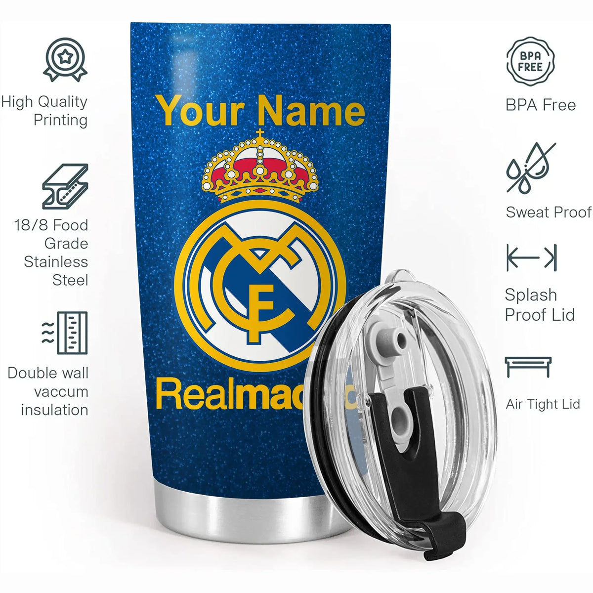 Personalized Real Stainless Tumbler 20oz 30oz Cup