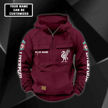 Personalized Liverpool V2 Retro Cotton Hoodie