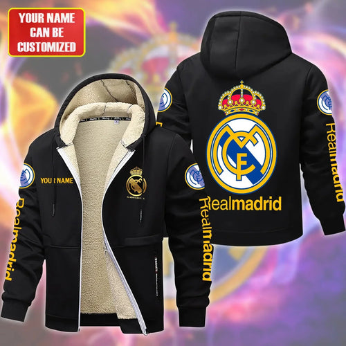 Personalized Real Madrid Fleece 3D Unisex Hooded Jacket