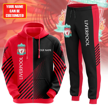 Personalized Liverpool Q2 3D All over Printed Hoodie and Sweatpants set