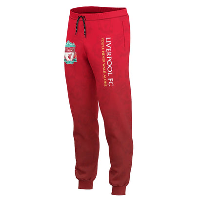 Personalized Liverpool 3D Cotton Hoodie and Sweatpants set