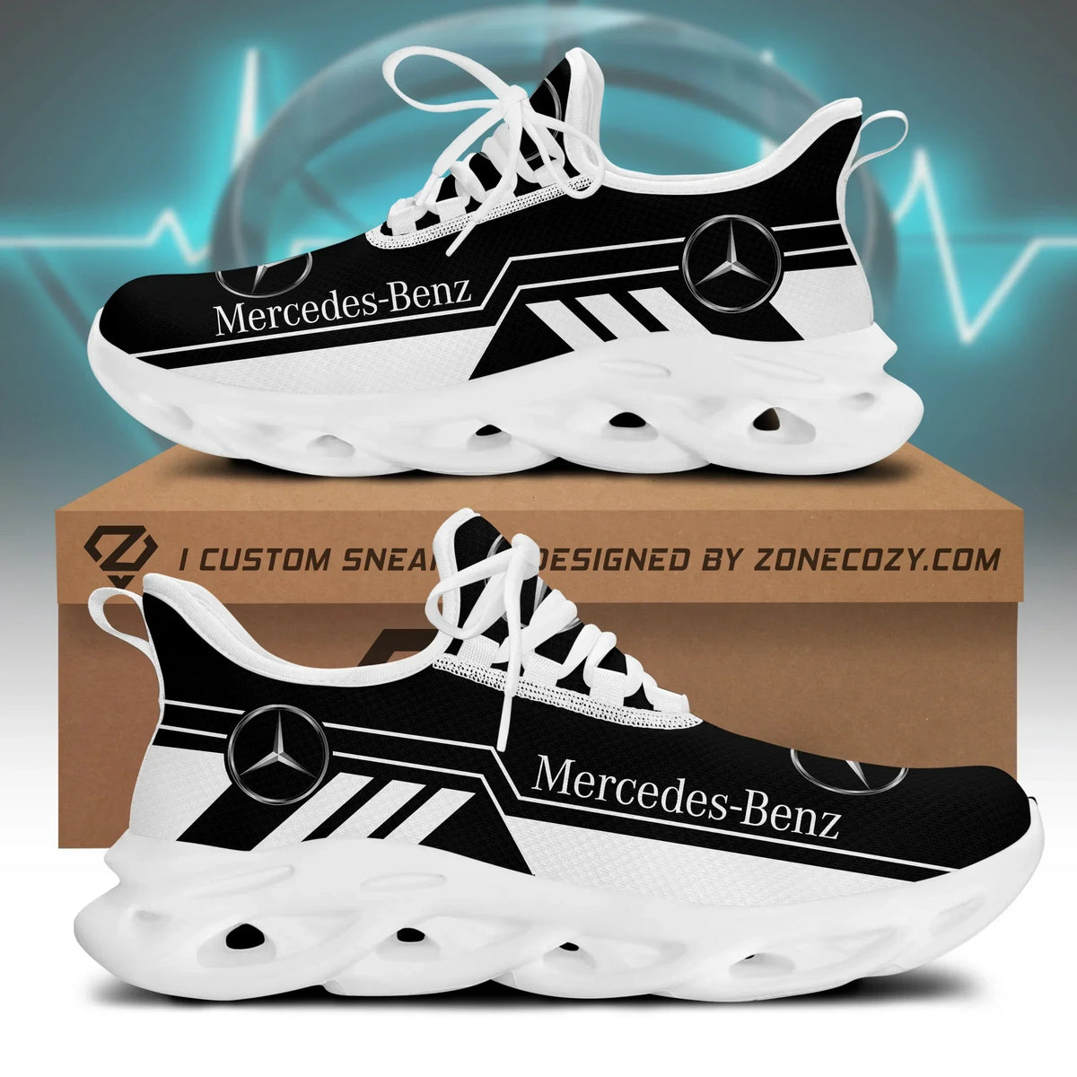 Mercedes Stripes Chunky Custom Sneaker