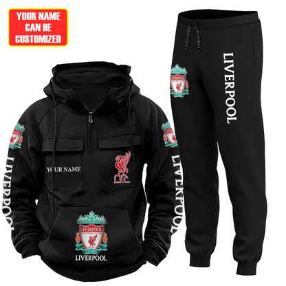 Personalized Liverpool 3D All over Printed Retro Hoodie & Sweatpants Set