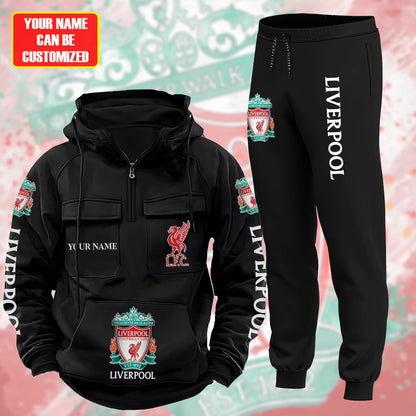Personalized Liverpool 3D All over Printed Retro Hoodie & Sweatpants Set