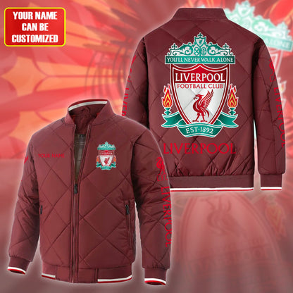 Personalized Liverpool Puffer Bomber Jacket