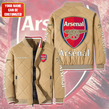 Personalized Arsenal Puffer Bomber Jacket