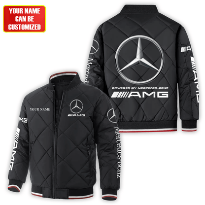 Personalized Merc AMG Puffer Bomber Jacket