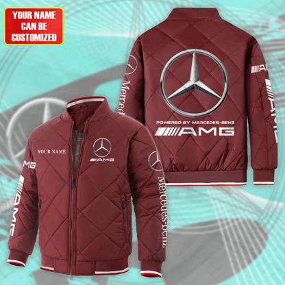 Personalized Merc AMG Puffer Bomber Jacket
