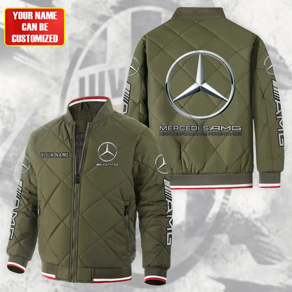 Personalized Merc AMG Puffer Bomber Jacket