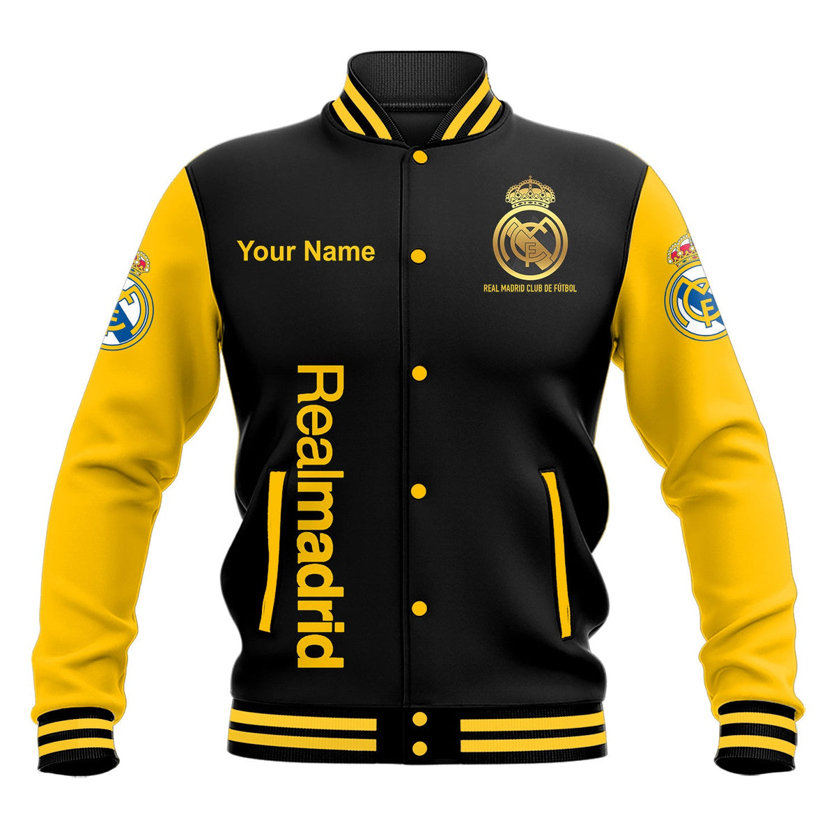 Personalized Real Madrid Baseball Jacket