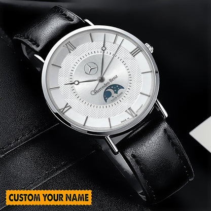 Personalized Mercedes Germany Quartz Leather Watch