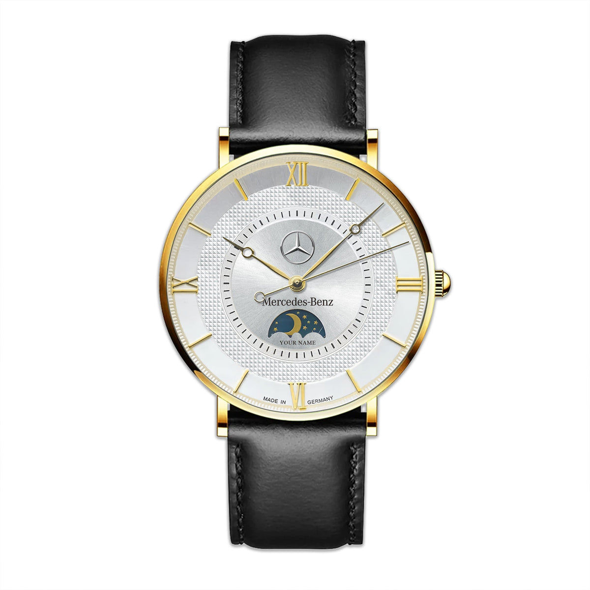 Personalized Mercedes Germany Quartz Leather Watch