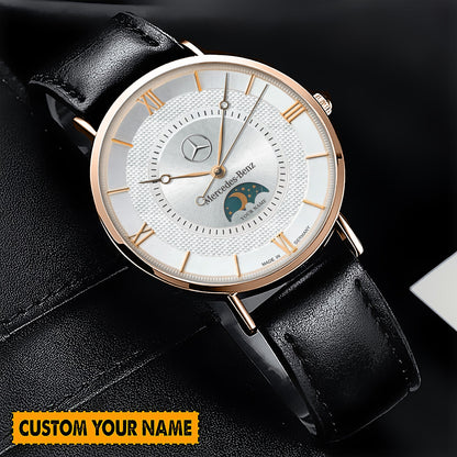 Personalized Mercedes Germany Quartz Leather Watch