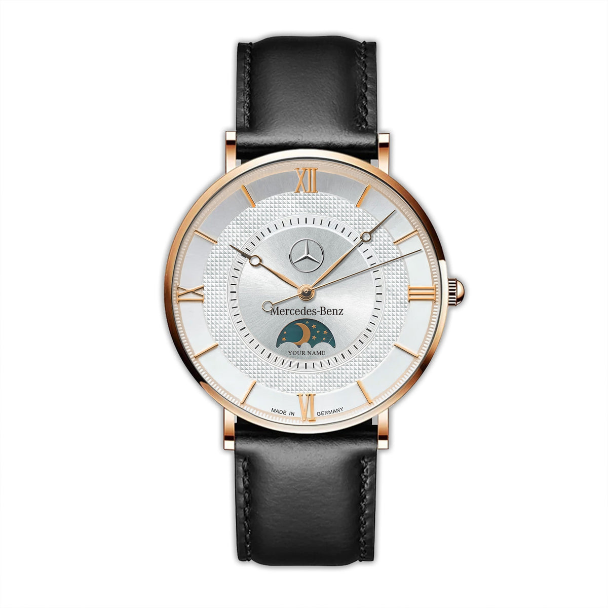 Personalized Mercedes Germany Quartz Leather Watch
