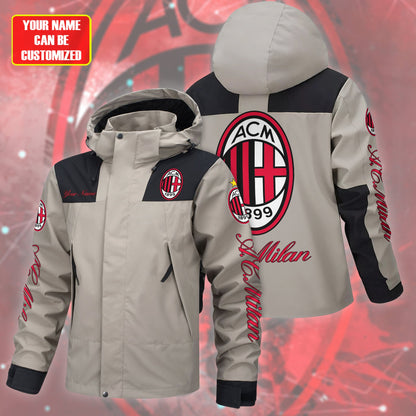 AC Milan Outdoor Sports Wind & Waterproof Drawstring Jacket