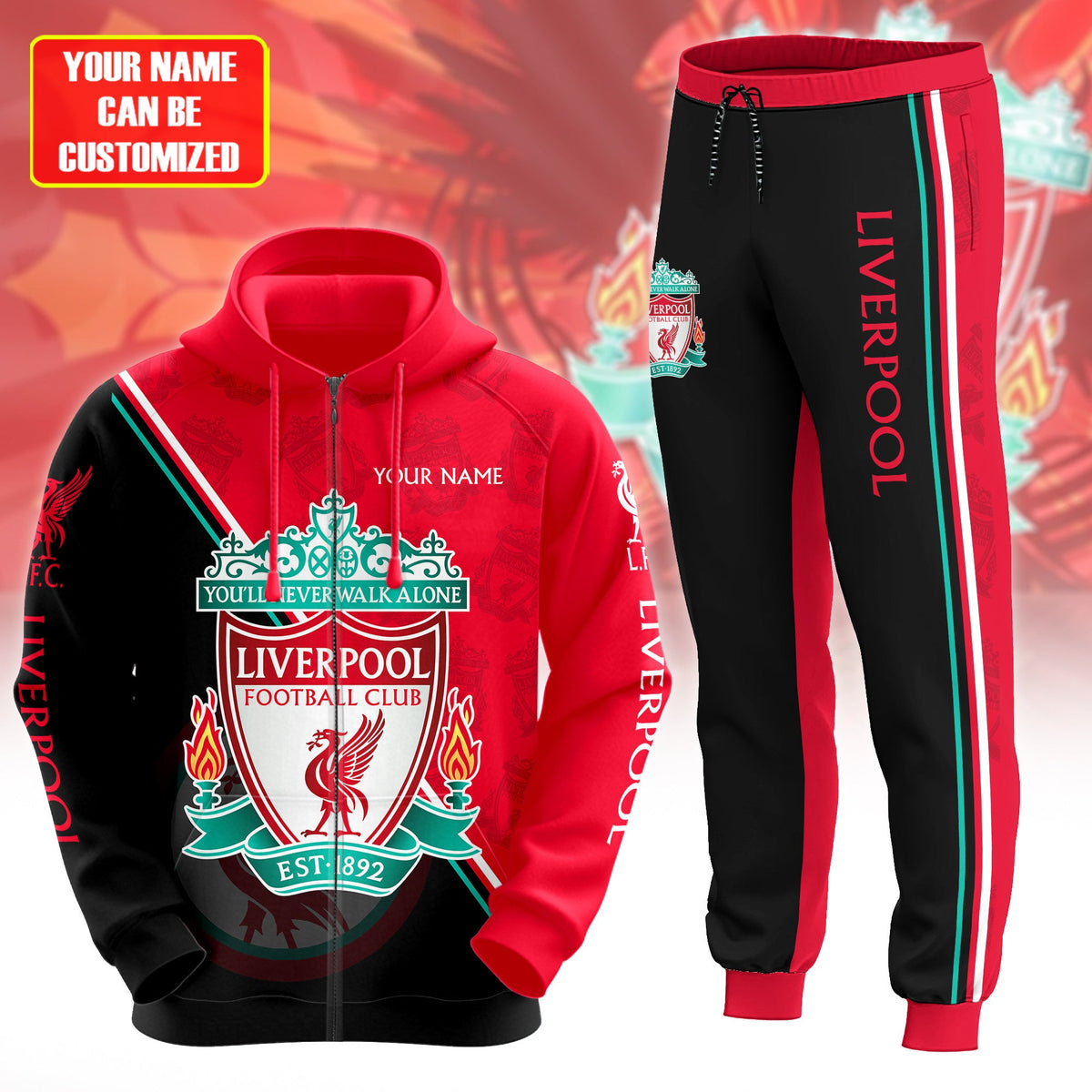 Personalized LVP Q4 3D All over Printed Hoodie and Sweatpants set