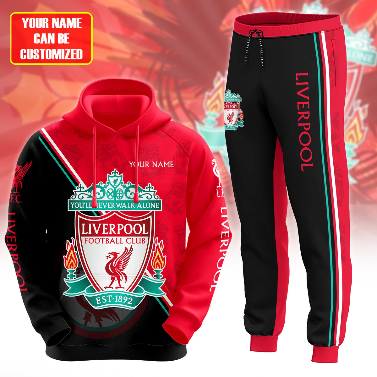 Personalized LVP Q4 3D All over Printed Hoodie and Sweatpants set