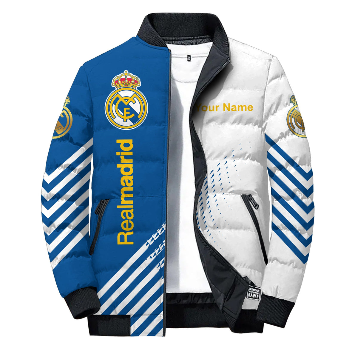 Personalized Real Madrid Puffer Jacket v2 3D