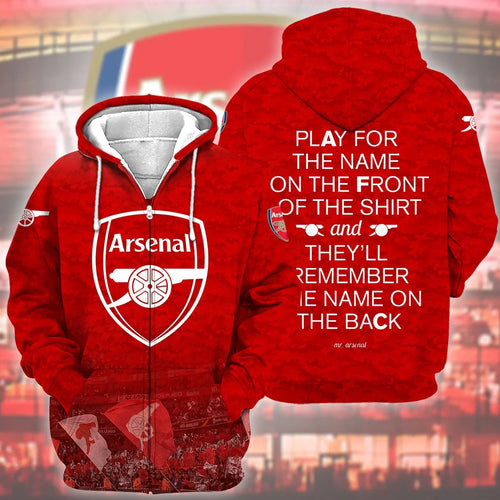 Personalized Arsenal 3D Full Printing Set , Arsenal Shirt , Zipper Polo, Hoodie , Short , Polo ,hawaii