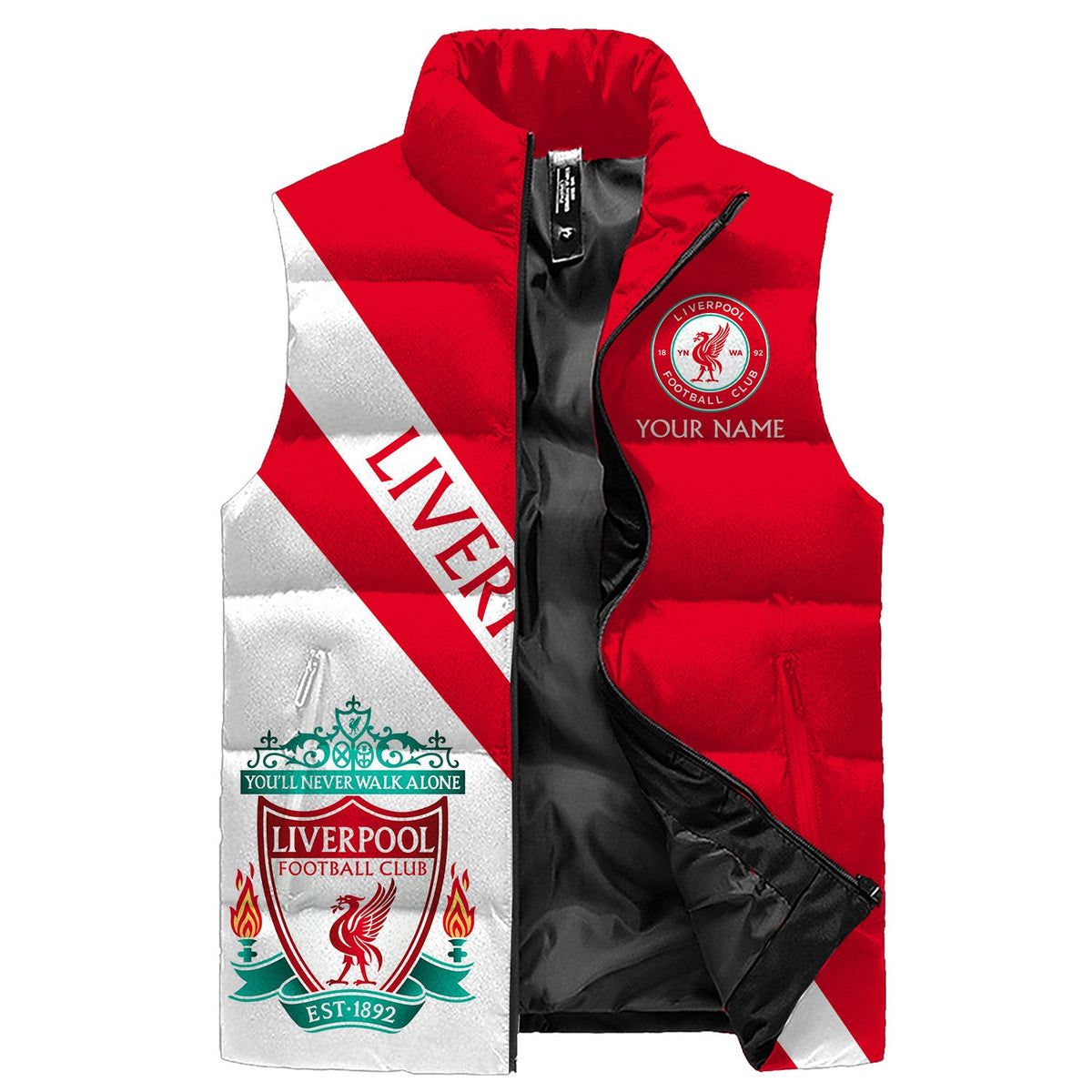 Liverpool V2 Sleeveless Windproof Puffer Jacket 3D