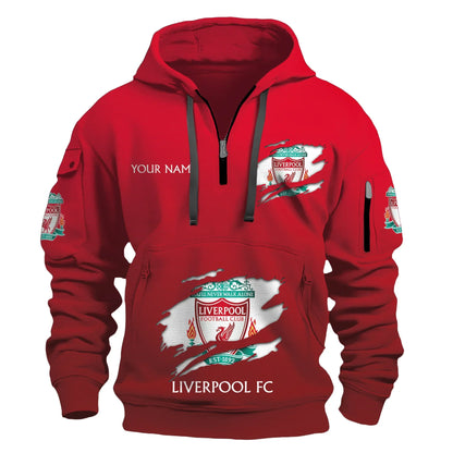 Personalized Liverpool Tear 3D Cotton Hoodie and Sweatpants set