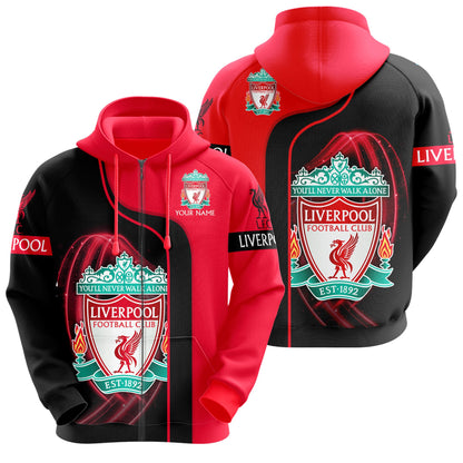 Personalized Liverpool 3D All over Printed Hoodie and Sweatpants set V3