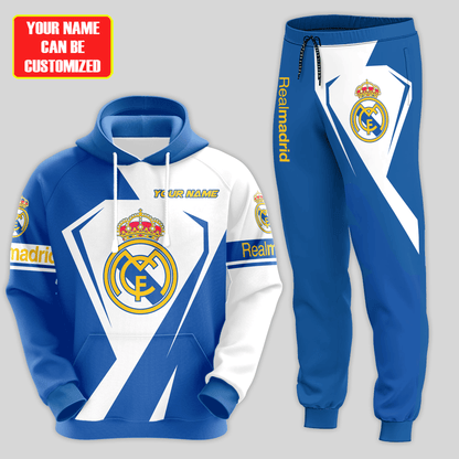 Personalized Real Madrid Q9 3D All over Printed Hoodie and Sweatpants set