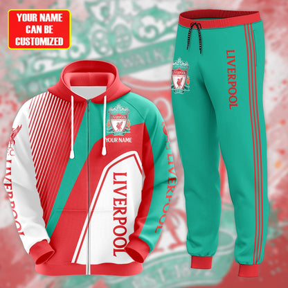 Personalized Liverpool 3D All over Printed Hoodie and Sweatpants set V1