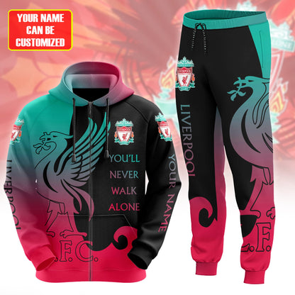 Personalized Liverpool Q6 3D All over Printed Hoodie and Sweatpants set