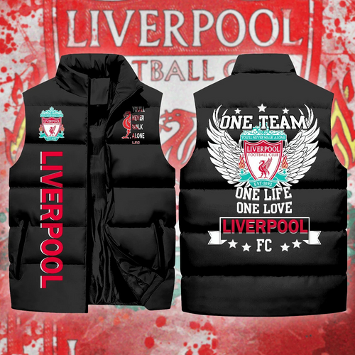 Liverpool Love Sleeveless Windproof Puffer Jacket