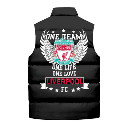 Liverpool Love Sleeveless Windproof Puffer Jacket