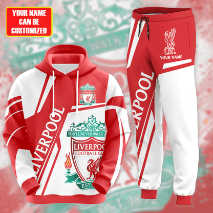 Personalized Liverpool 3D All over Printed Hoodie and Sweatpants set V6