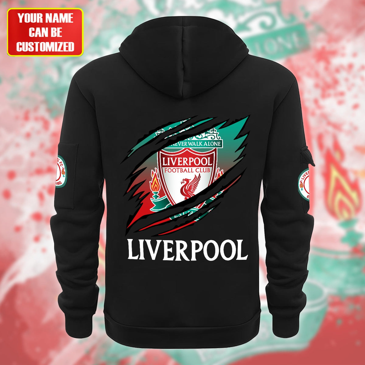 Personalized Liverpool Tear Zip-Hoodie Cotton Jacket