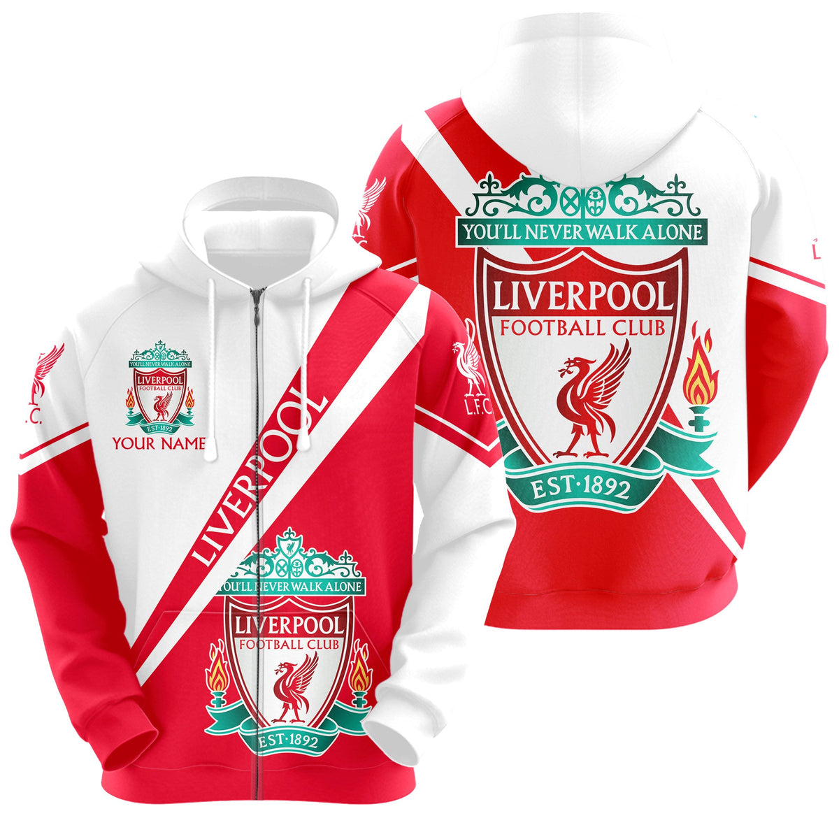 Personalized Liverpool 3D All over Printed Hoodie and Sweatpants set V7