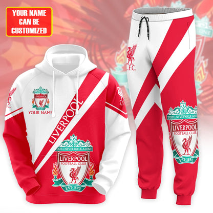Personalized Liverpool 3D All over Printed Hoodie and Sweatpants set V7