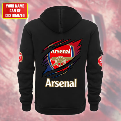 Personalized Arsenal Tear Zip-Hoodie Cotton Jacket