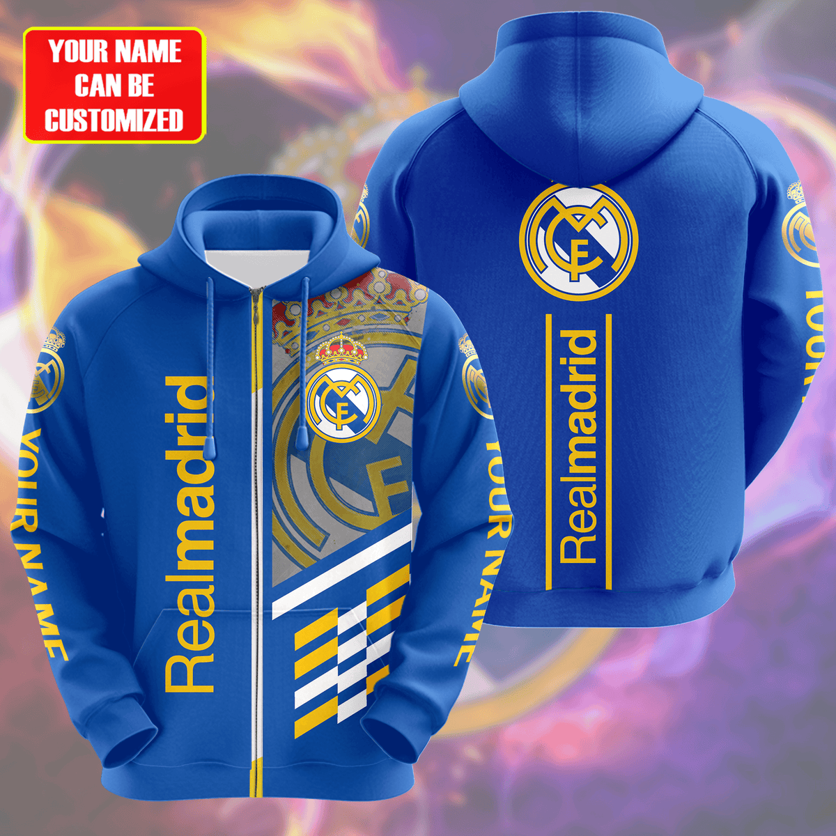 Personalized Real Madrid Q16 3D All over Printed Hoodie and Sweatpants set