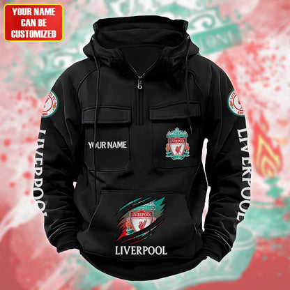 Personalized Liverpool Tear Retro Cotton Hoodie