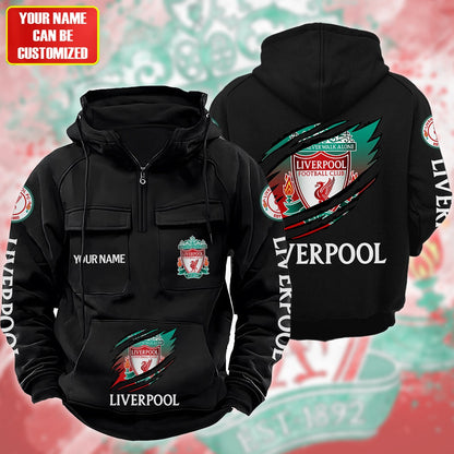 Personalized Liverpool Tear Retro Cotton Hoodie