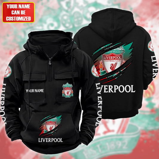 Personalized Liverpool Tear Retro Cotton Hoodie