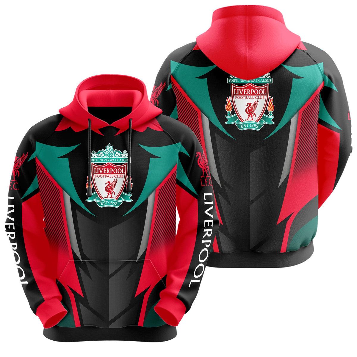 Personalized Liverpool 3D All over Printed Hoodie and Sweatpants set V9