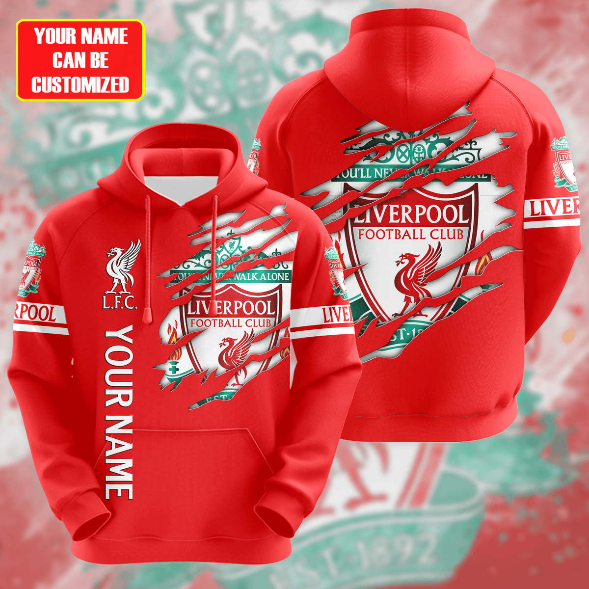 Personalized Liverpool Tear 3D All over Printed Hoodie and Sweatpants set