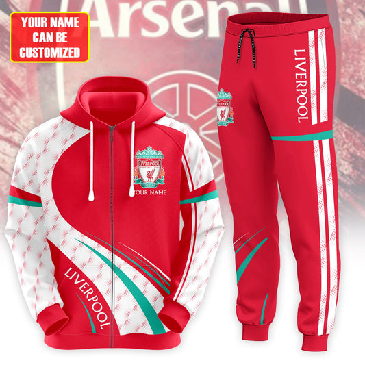 Personalized Liverpool 3D All over Printed Hoodie and Sweatpants set V10