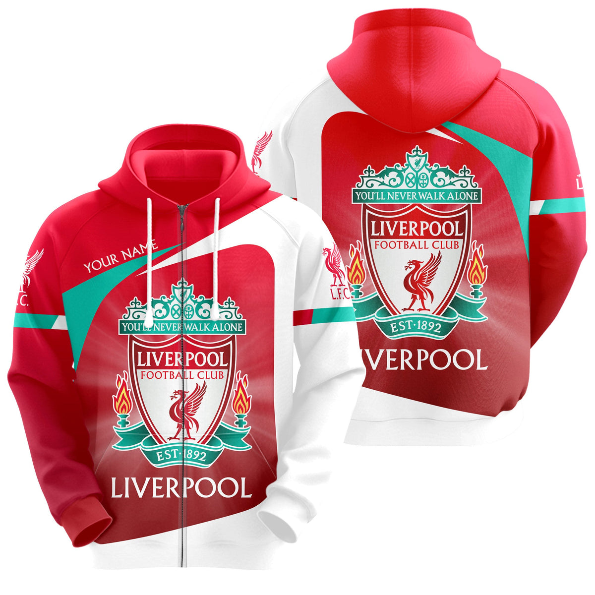 Personalized Liverpool Q9 3D All over Printed Hoodie and Sweatpants set